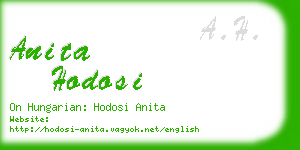 anita hodosi business card